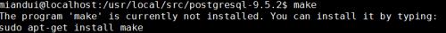 ubuntu-14.04編譯安裝PostgreSQL