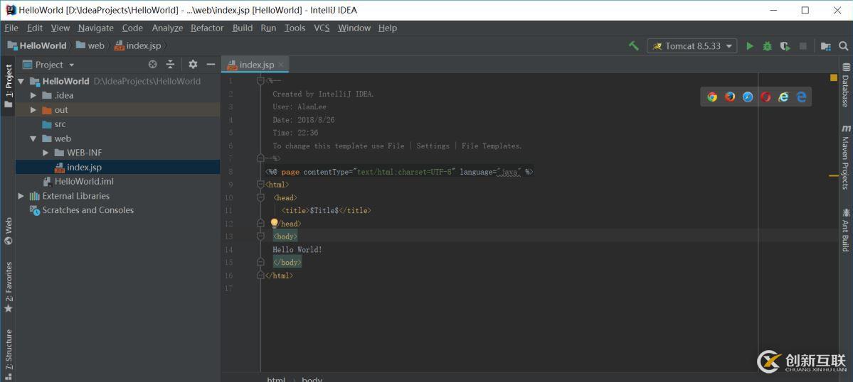 怎么使用IDEA創(chuàng)建Java Web項目并部署訪問