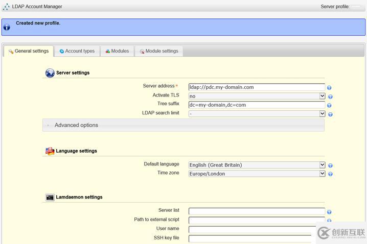 LDAP Account Manager的部署教程